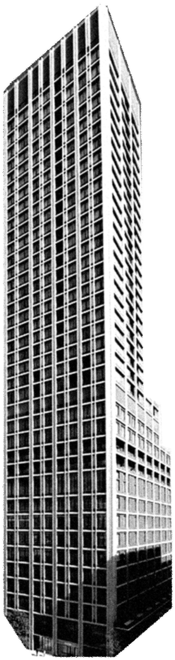 Collage cut-out of Omotesando Grid Tower, home of Soho House Tokyo
